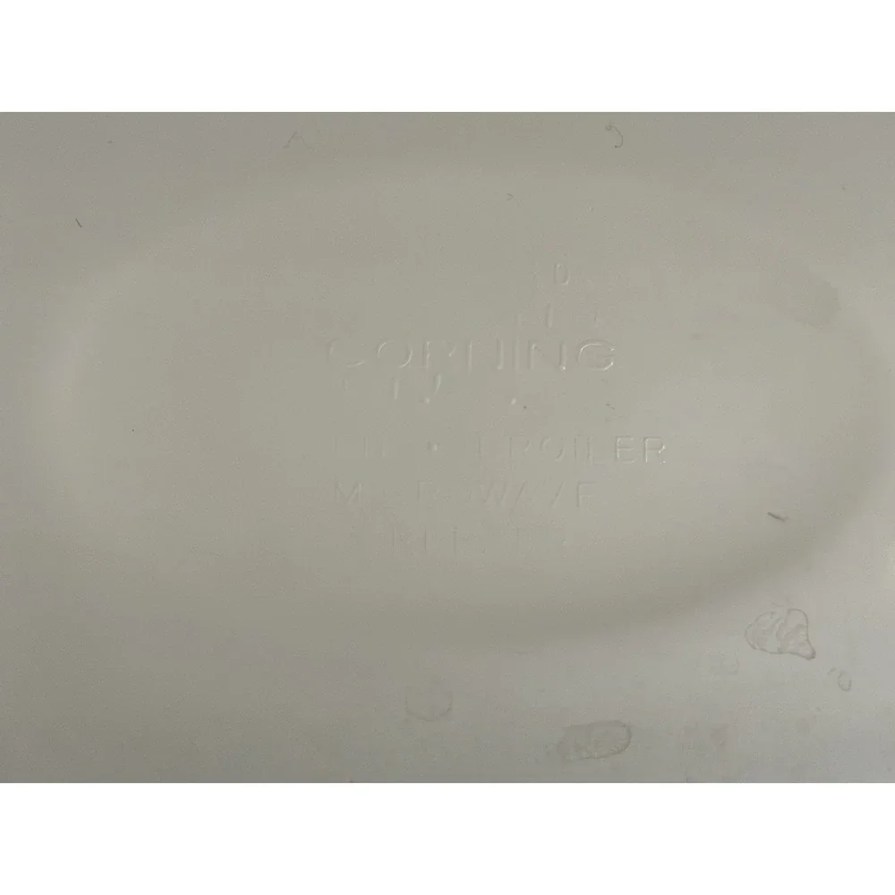 Vintage Corningware Casual Elegance White Flora Casserole Roaster Set L-32 L-13